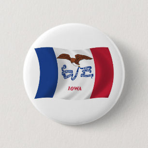 Botón de la bandera de Iowa