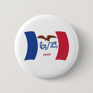 Botón de la bandera de Iowa