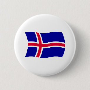 Botón de la bandera de Islandia