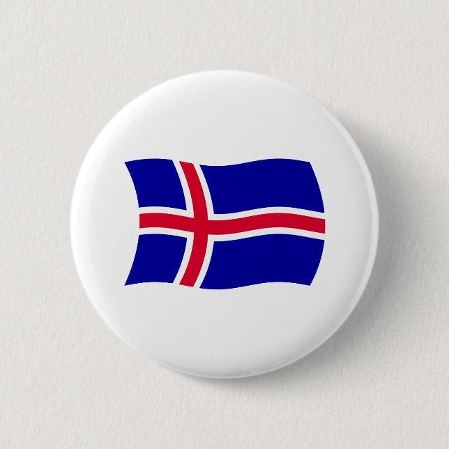 Botón de la bandera de Islandia (Anverso)