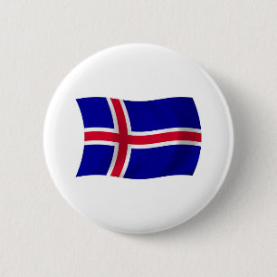 Botón de la bandera de Islandia