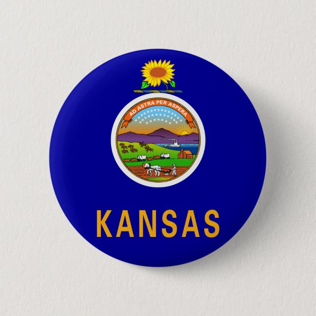 Botón de la bandera de Kansas (Anverso)