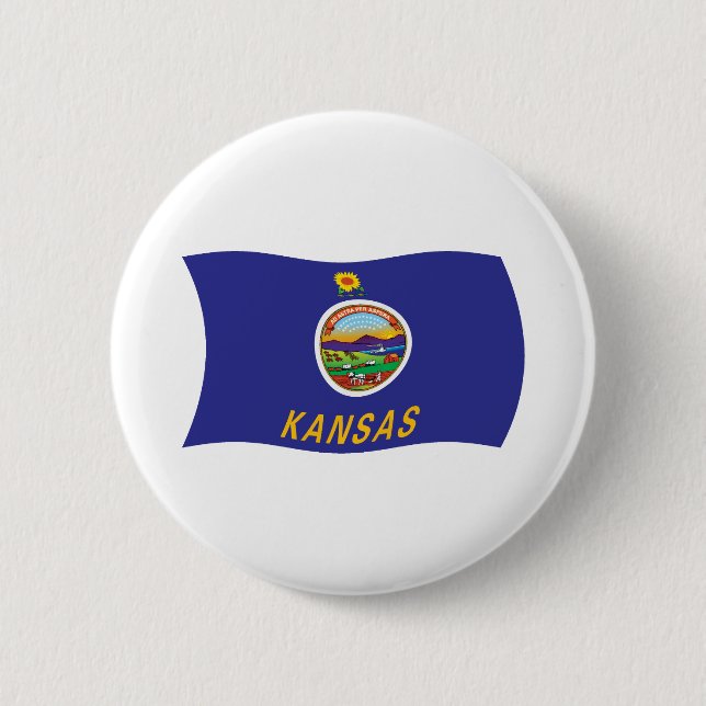 Botón de la bandera de Kansas (Anverso)
