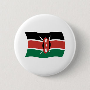 Botón de la bandera de Kenia