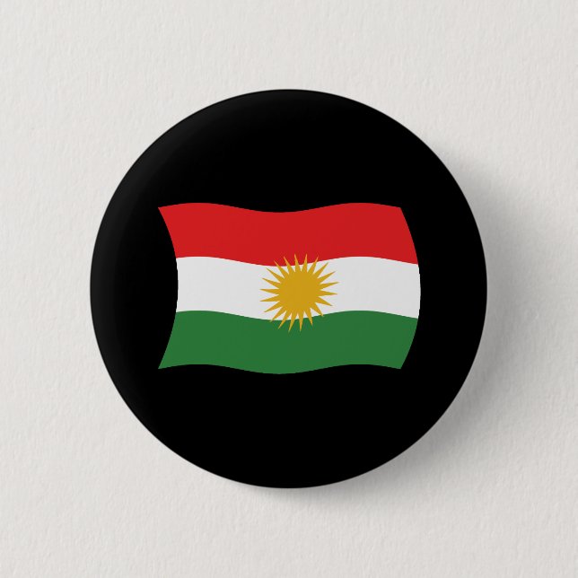 Botón de la bandera de Kurdistán (Anverso)