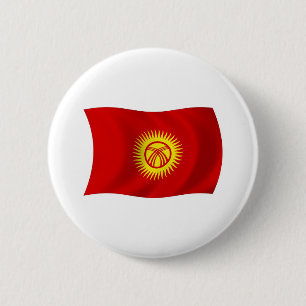 Botón de la bandera de la República Kirguisa