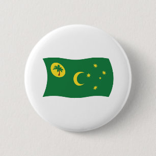 Botón de la bandera de las Islas Cocos
