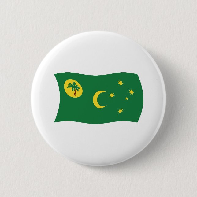 Botón de la bandera de las Islas Cocos (Anverso)