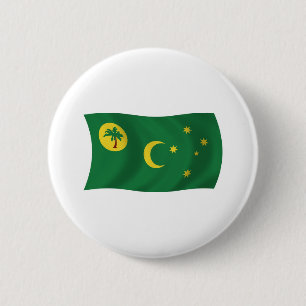 Botón de la bandera de las Islas Cocos