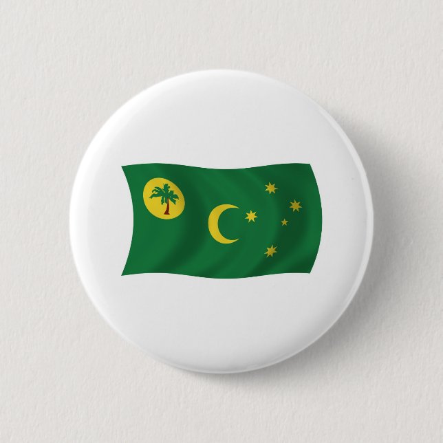 Botón de la bandera de las Islas Cocos (Anverso)