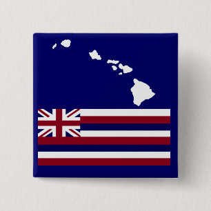 Botón de la bandera de las islas hawaianas n