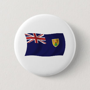 Botón de la bandera de las Islas Turcas y Caicos