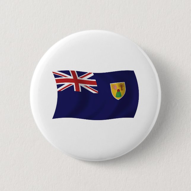 Botón de la bandera de las Islas Turcas y Caicos (Anverso)