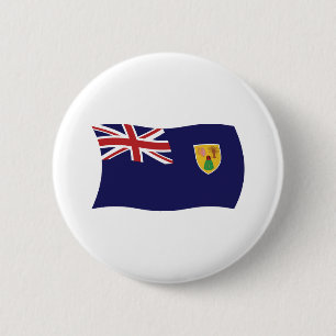 Botón de la bandera de las Islas Turcas y Caicos