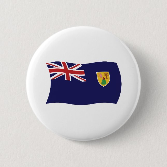 Botón de la bandera de las Islas Turcas y Caicos (Anverso)