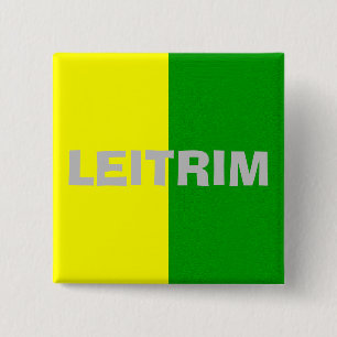 botón de la bandera de Leitrim del condado