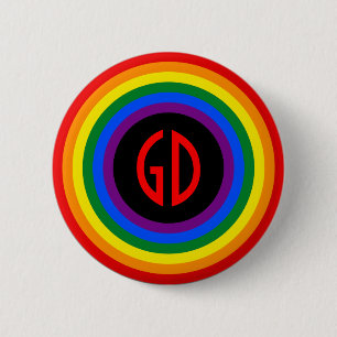 BOTÓN DE LA BANDERA DE LLUVIA + su signo o monogra