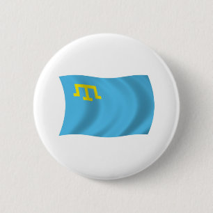 Botón de la bandera de los tártaros de Crimea