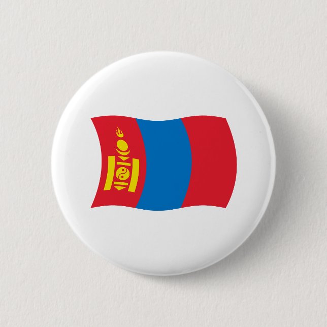 Botón de la bandera de Mongolia (Anverso)