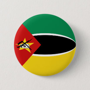 Botón de la bandera de Mozambique Fisheye