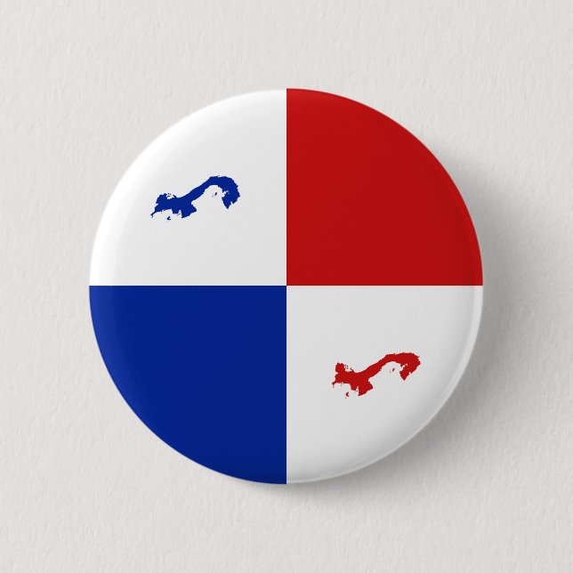 Botón de la bandera de Panamá Fisheye (Anverso)