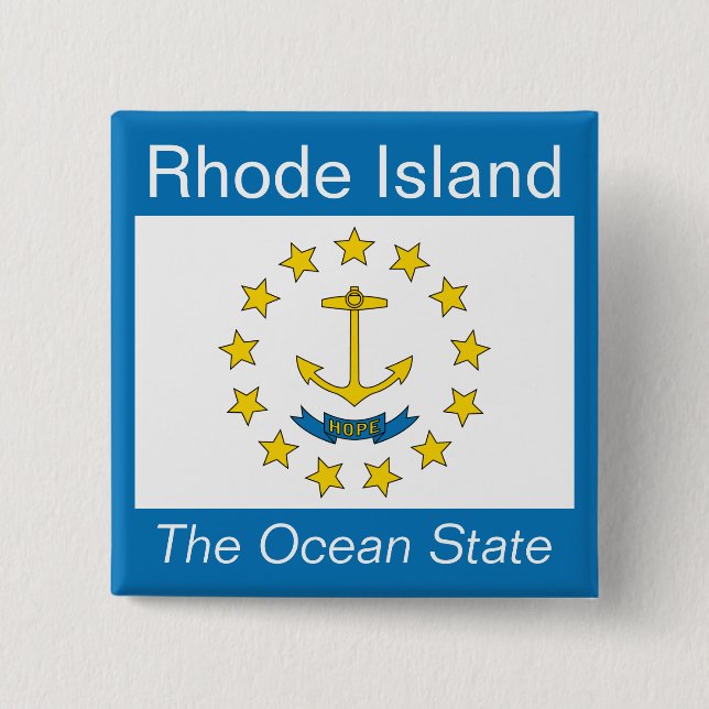 Botón de la bandera de Rhode Island (Anverso)
