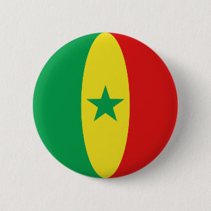 Botón de la bandera de Senegal Fisheye