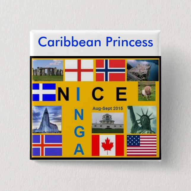 Botón de la bandera de Shetland (Anverso)