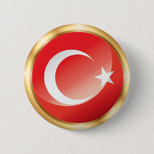 Botón de la bandera de Turquía
