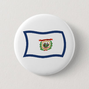 Botón de la bandera de Virginia Occidental