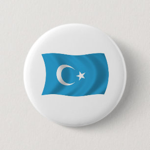 Botón de la bandera de Xinjiang Uigur