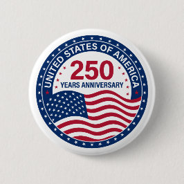 Botón de la Bandera del Aniversario de 250 Años de