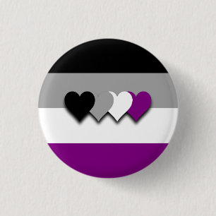 Botón de la bandera del Asexuality