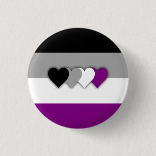 Botón de la bandera del Asexuality