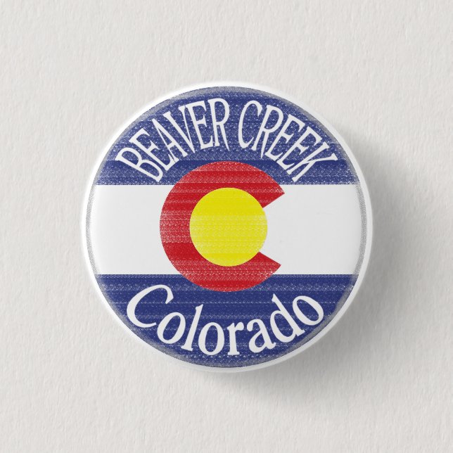 botón de la bandera del círculo de Beaver Creek Co (Anverso)