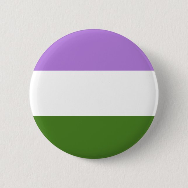 Botón de la bandera del orgullo de Genderqueer (Anverso)
