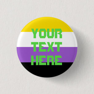 Botón de la bandera del orgullo de Nonbinary