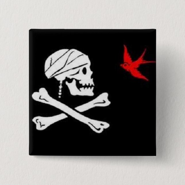 Botón de la bandera del pirata de Jack Sparrow (Anverso)