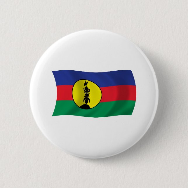 Botón de la Bandera del Pueblo Kanak (Anverso)