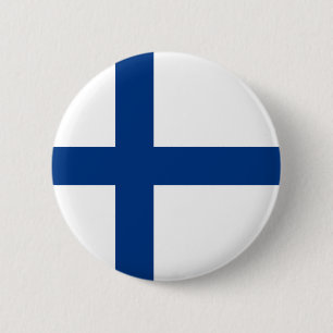 Botón de la Bandera Finlandesa (Finlandia)