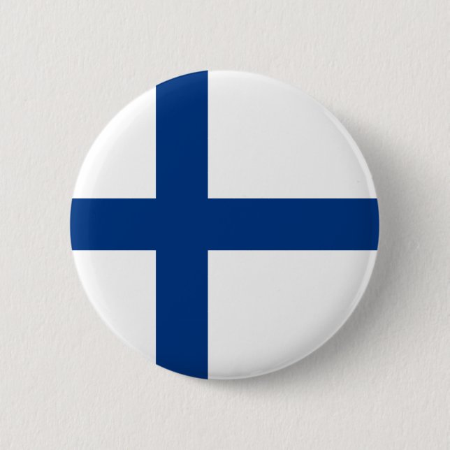 Botón de la Bandera Finlandesa (Finlandia) (Anverso)