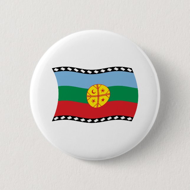 Botón de la Bandera Mapuche (Anverso)
