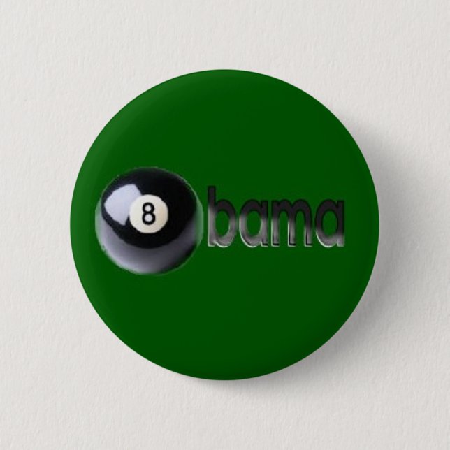 Botón de la bola de Obama ocho (Anverso)