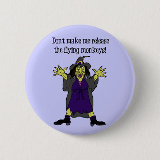 Botón de la bruja de Halloween