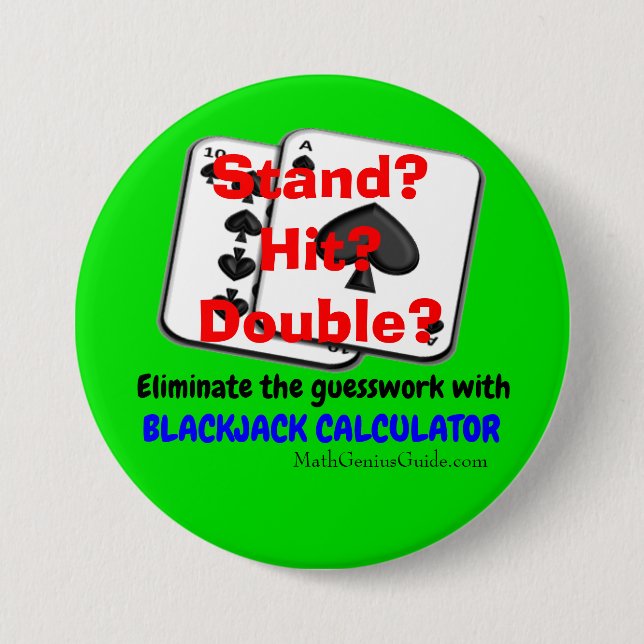 Botón de la calculadora de la veintiuna (Anverso)