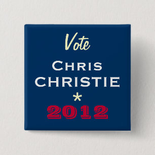 Botón de la campaña de CHRISTIE 2012 de Chris de