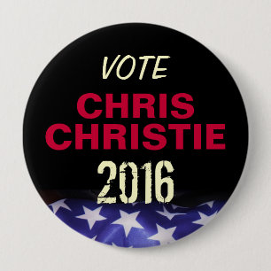 Botón de la campaña de CHRISTIE 2016 de Chris de