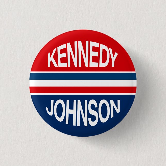 Botón de la campaña de Kennedy Johnson 1960 (Anverso)