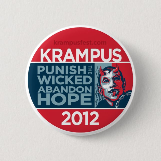 Botón de la campaña de Krampus 2012 (Anverso)