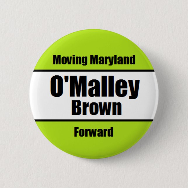 Botón de la campaña de O'Malley-Brown (Anverso)